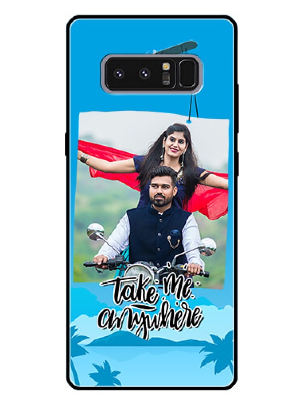 Custom Galaxy Note 8 Custom Glass Mobile Case  - Traveller Design 