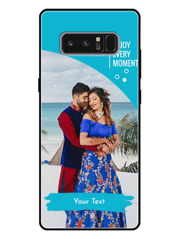 Custom Galaxy Note 8 Custom Glass Mobile Case  - Happy Moment Design