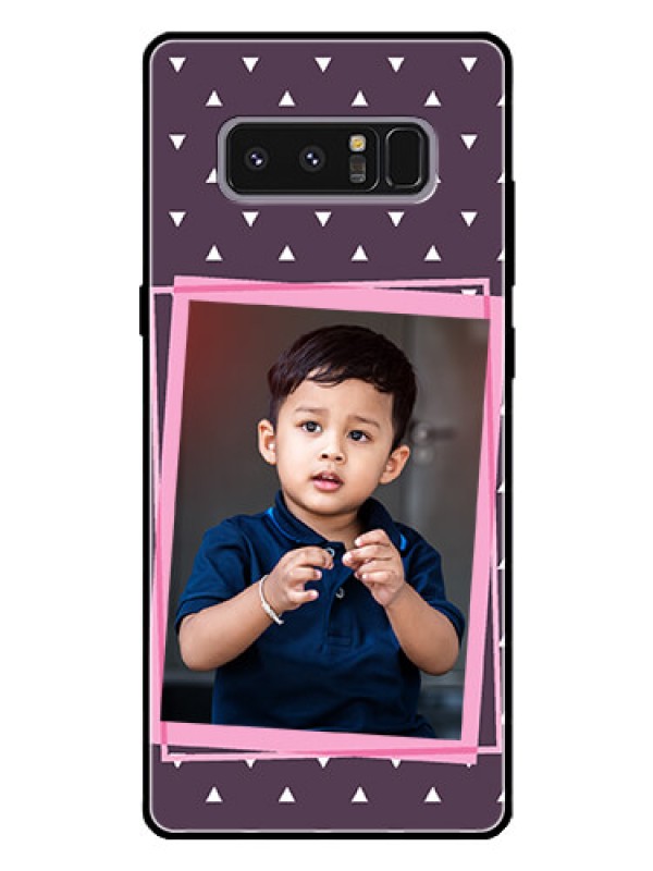 Custom Galaxy Note 8 Custom Glass Mobile Case  - Triangle Pattern Dotted Design