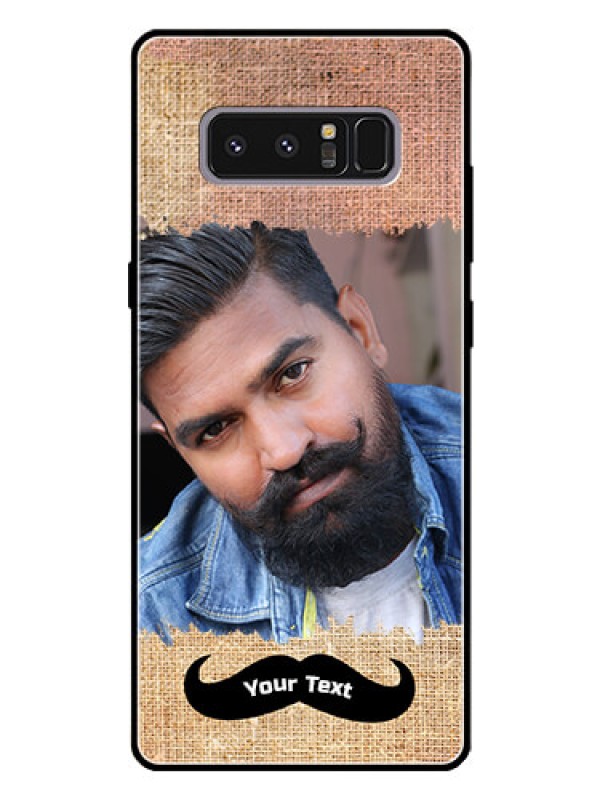 Custom Galaxy Note 8 Personalized Glass Phone Case  - with Texture Design