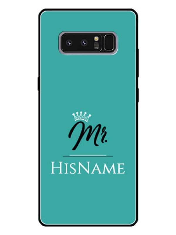Custom Galaxy Note 8 Custom Glass Phone Case Mr with Name