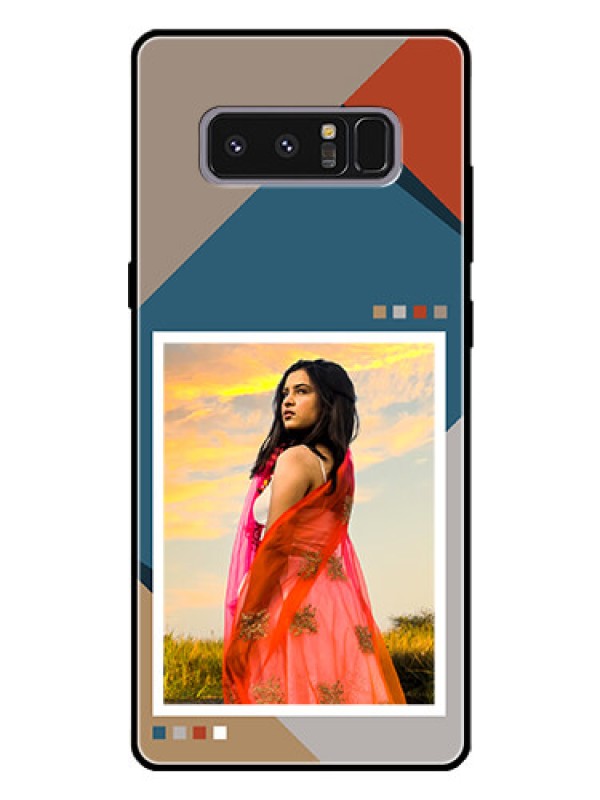 Custom Galaxy Note 8 Personalized Glass Phone Case - Retro color pallet Design