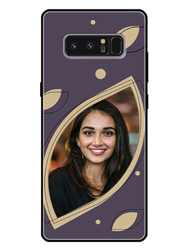 Custom Galaxy Note 8 Custom Glass Mobile Case - Falling Leaf Design