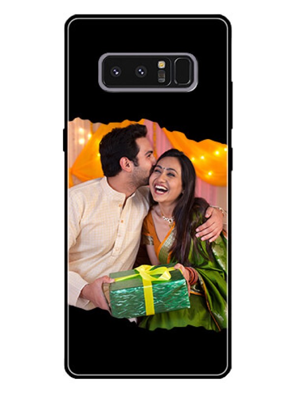 Custom Galaxy Note 8 Custom Glass Phone Case - Tear-off Design