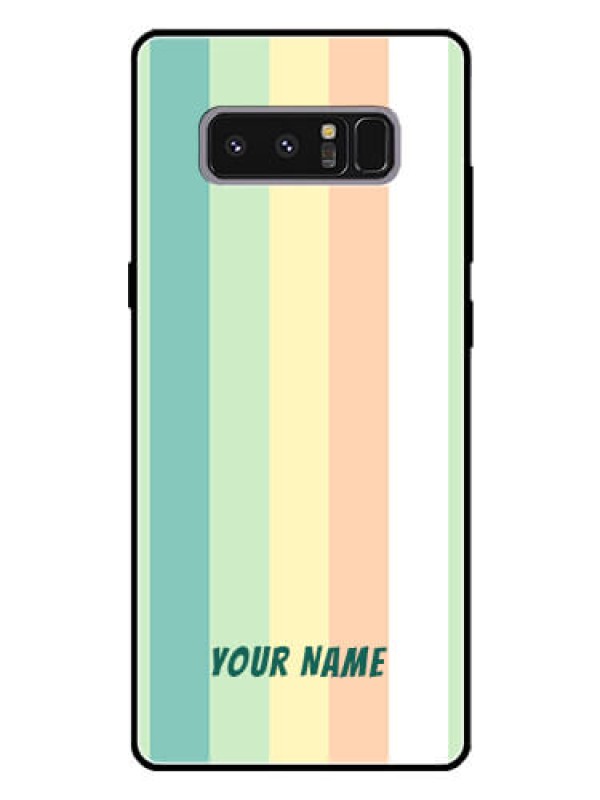 Custom Galaxy Note 8 Photo Printing on Glass Case - Multi-colour Stripes Design