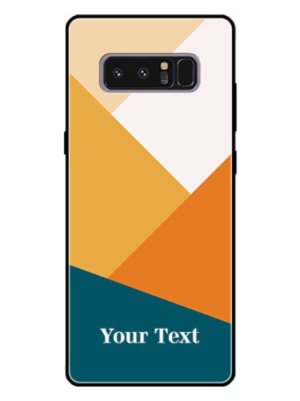 Custom Galaxy Note 8 Personalized Glass Phone Case - Stacked Multi-colour Design