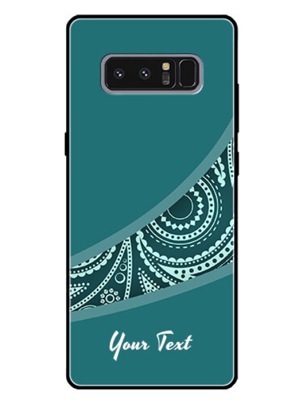 Custom Galaxy Note 8 Photo Printing on Glass Case - semi visible floral Design