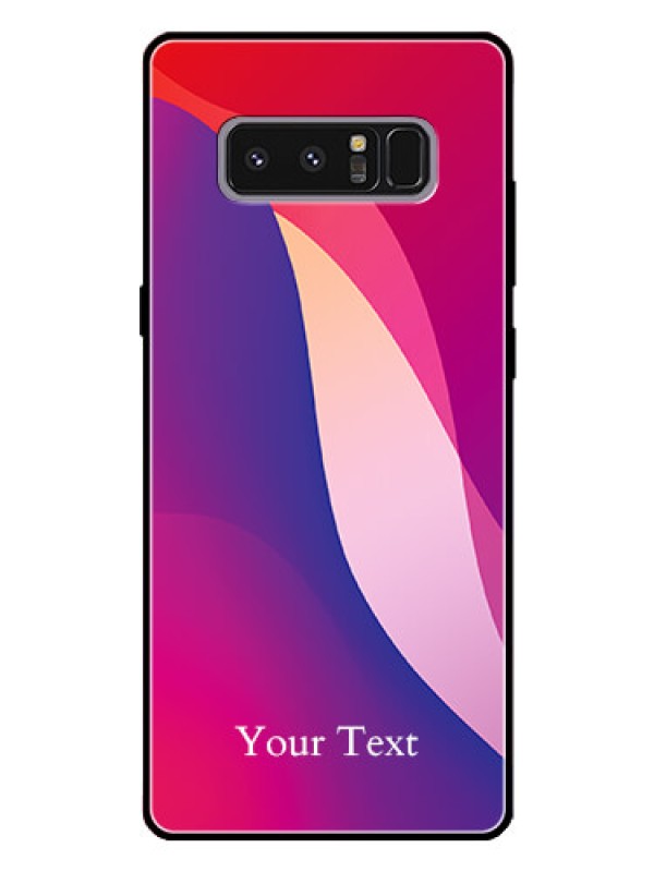 Custom Galaxy Note 8 Personalized Glass Phone Case - Digital abstract Overlap Design