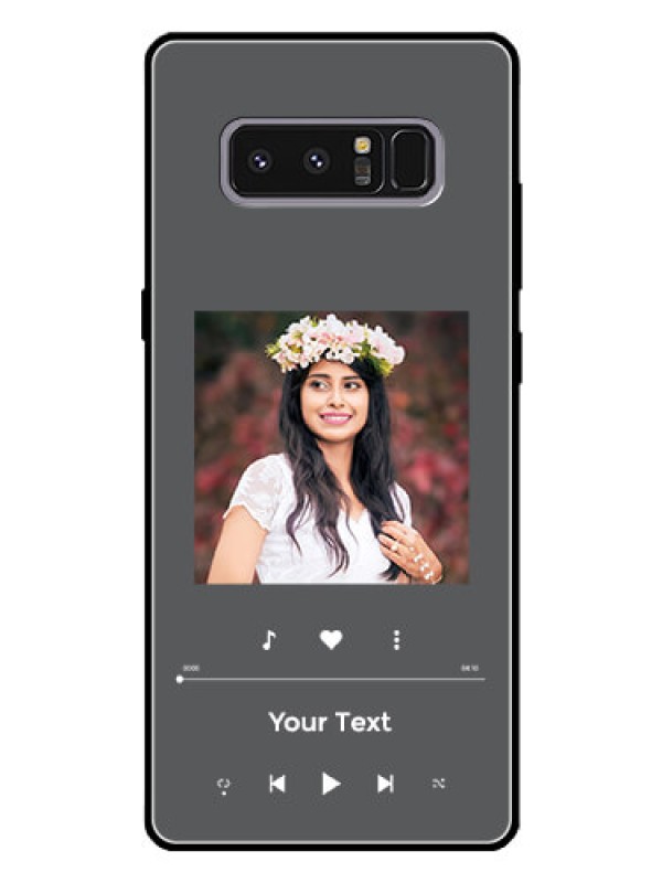 Custom Galaxy Note 8 Custom Glass Mobile Case - Play The Music Design