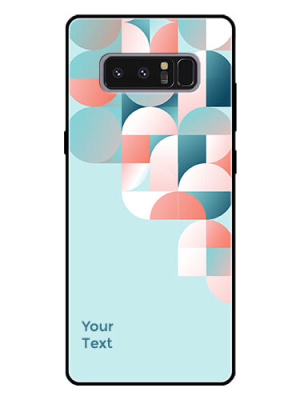 Custom Galaxy Note 8 Custom Glass Phone Case - Stylish Semi-circle Pattern Design