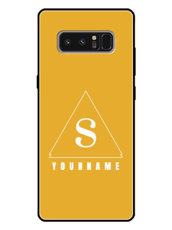 Custom Galaxy Note 8 Personalized Glass Phone Case - simple triangle Design