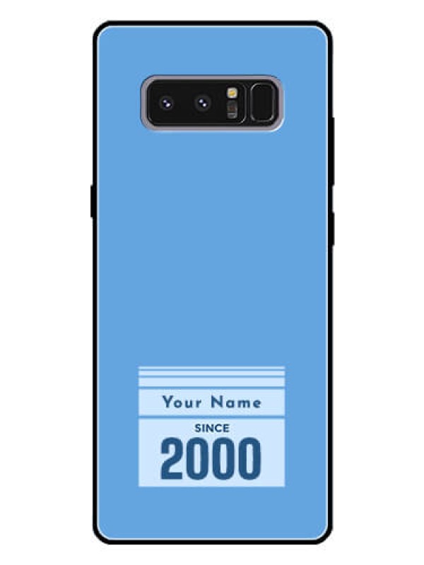 Custom Galaxy Note 8 Custom Glass Mobile Case - Custom Year of birth Design