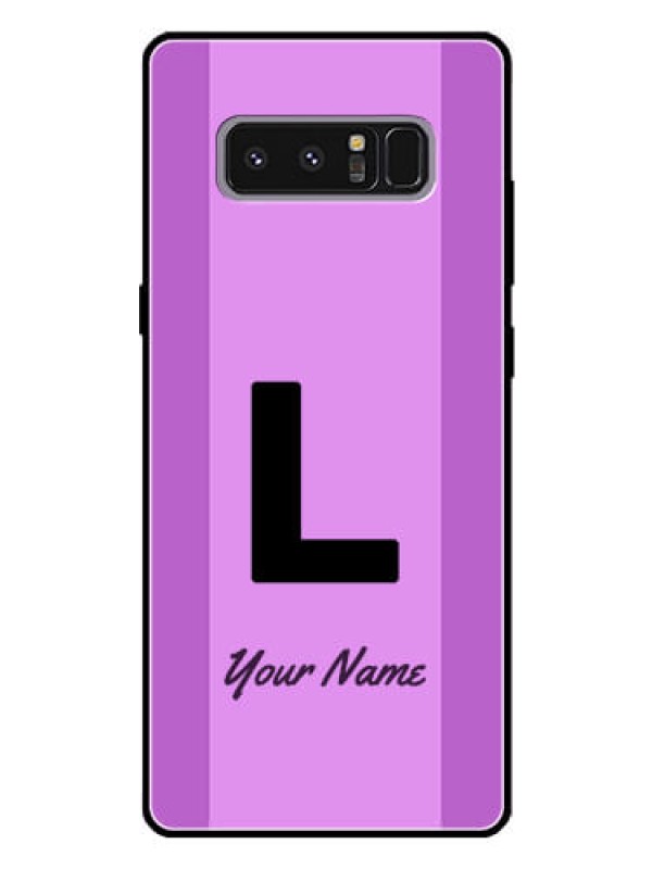 Custom Galaxy Note 8 Custom Glass Phone Case - Tricolor custom text Design