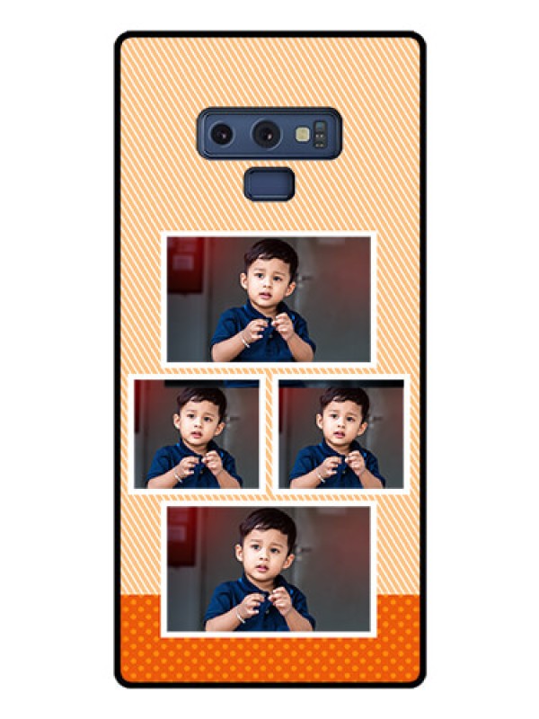 Custom Galaxy Note 9 Photo Printing on Glass Case  - Bulk Photos Upload Design