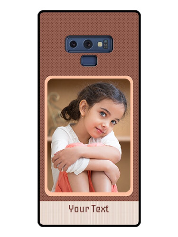 Custom Galaxy Note 9 Custom Glass Phone Case  - Simple Pic Upload Design