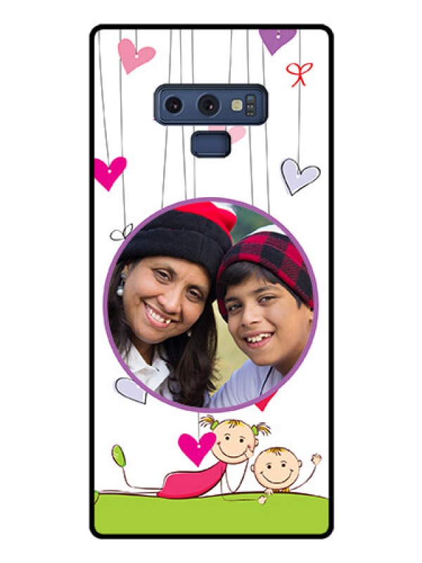 Custom Galaxy Note 9 Photo Printing on Glass Case  - Cute Kids Phone Case Design