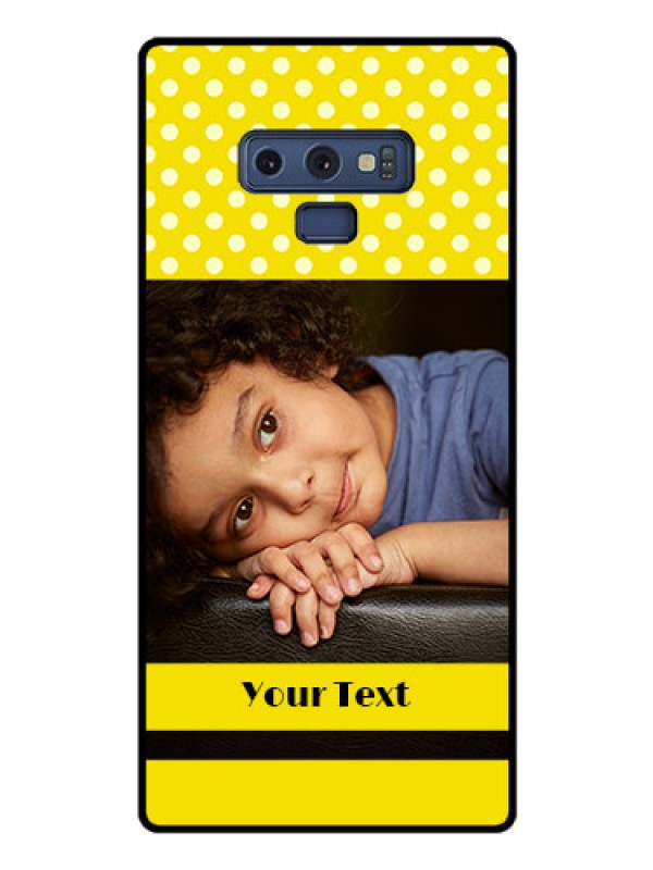 Custom Galaxy Note 9 Custom Glass Phone Case  - Bright Yellow Case Design
