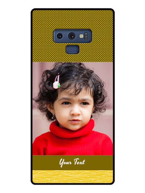 Custom Galaxy Note 9 Custom Glass Phone Case  - Simple Green Color Design