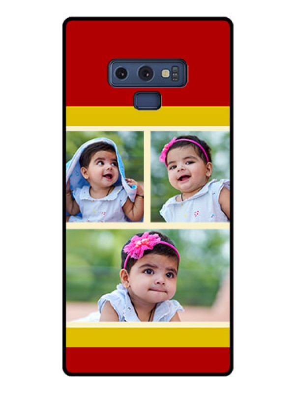 Custom Galaxy Note 9 Custom Glass Mobile Case  - Multiple Pic Upload Design