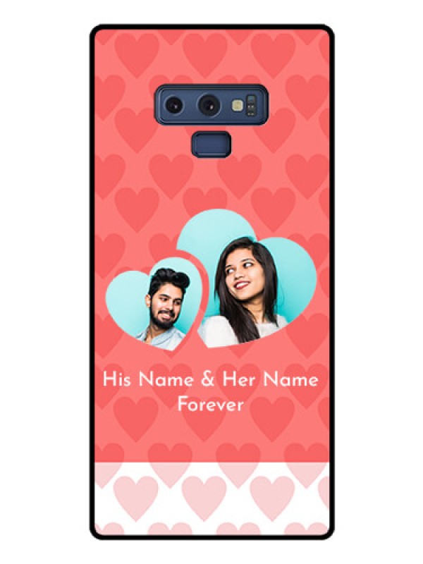 Custom Galaxy Note 9 Personalized Glass Phone Case  - Couple Pic Upload Design