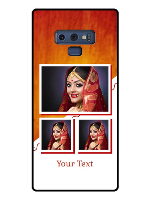 Custom Galaxy Note 9 Custom Glass Phone Case  - Wedding Memories Design  