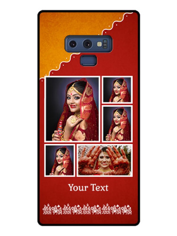 Custom Galaxy Note 9 Personalized Glass Phone Case  - Wedding Pic Upload Design