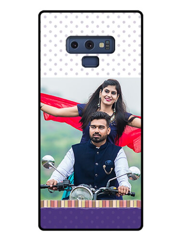 Custom Galaxy Note 9 Photo Printing on Glass Case  - Cute Family Design