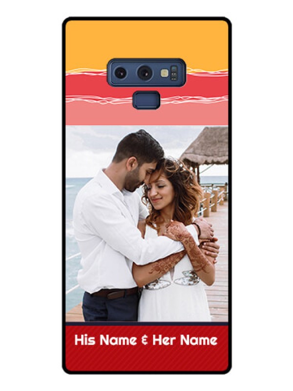 Custom Galaxy Note 9 Custom Glass Mobile Case  - Colorful Case Design