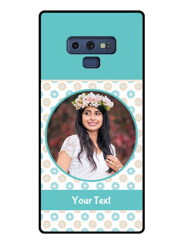 Custom Galaxy Note 9 Custom Glass Mobile Case  - Beautiful Flowers Design