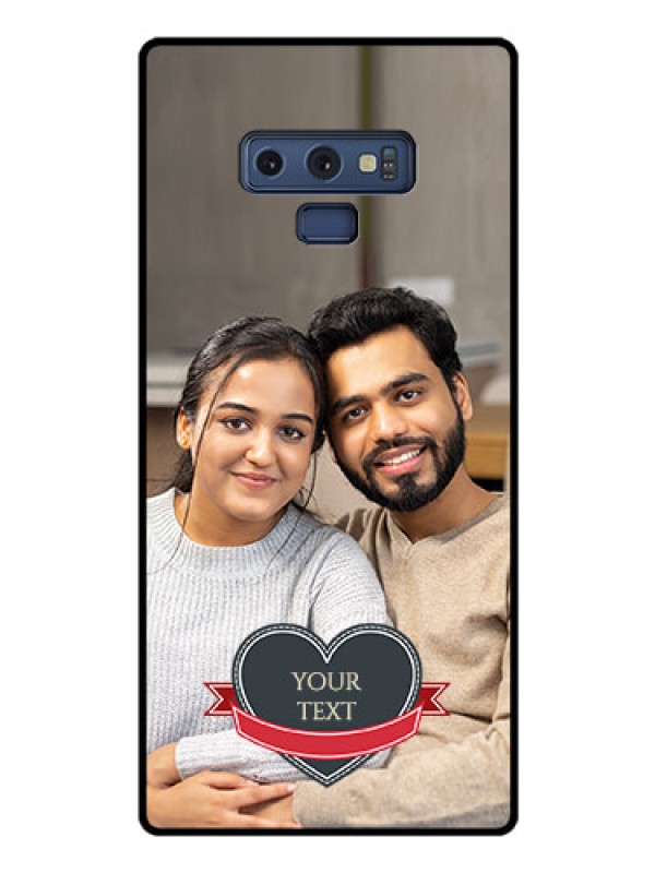 Custom Galaxy Note 9 Custom Glass Phone Case  - Just Married Couple Design