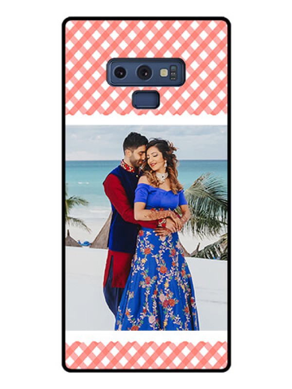 Custom Galaxy Note 9 Personalized Glass Phone Case  - Pink Pattern Design