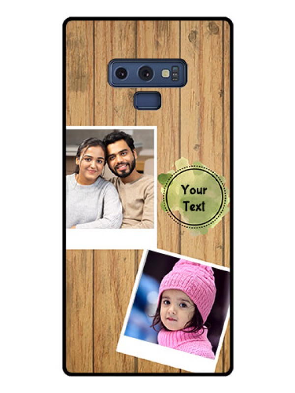 Custom Galaxy Note 9 Custom Glass Phone Case  - Wooden Texture Design