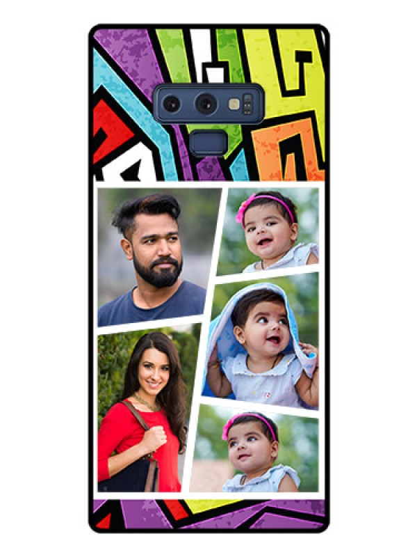 Custom Galaxy Note 9 Custom Glass Phone Case  - Graffiti pattern Design