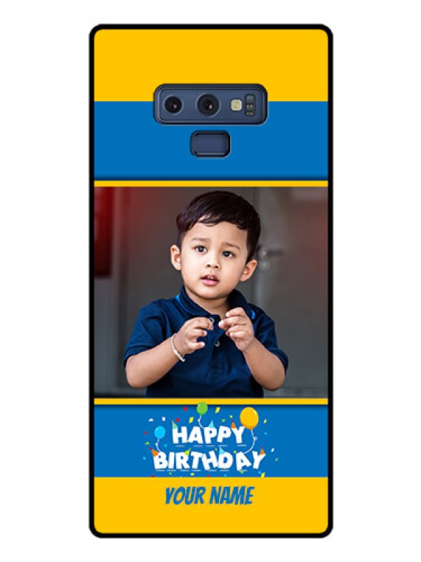 Custom Galaxy Note 9 Custom Glass Mobile Case  - Birthday Wishes Design