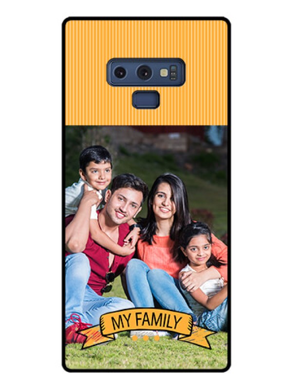 Custom Galaxy Note 9 Custom Glass Phone Case  - My Family Design