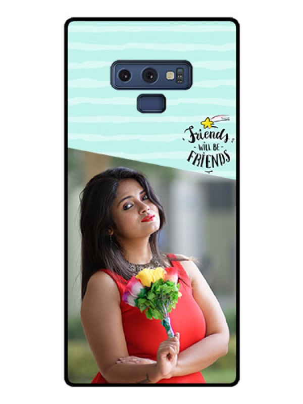 Custom Galaxy Note 9 Custom Glass Phone Case  - Friends Picture Icon Design