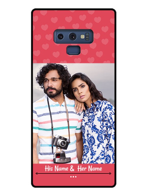Custom Galaxy Note 9 Photo Printing on Glass Case  - Simple Love Design