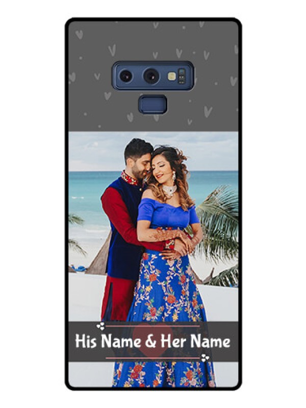 Custom Galaxy Note 9 Custom Glass Mobile Case  - Buy Love Design with Photo Online