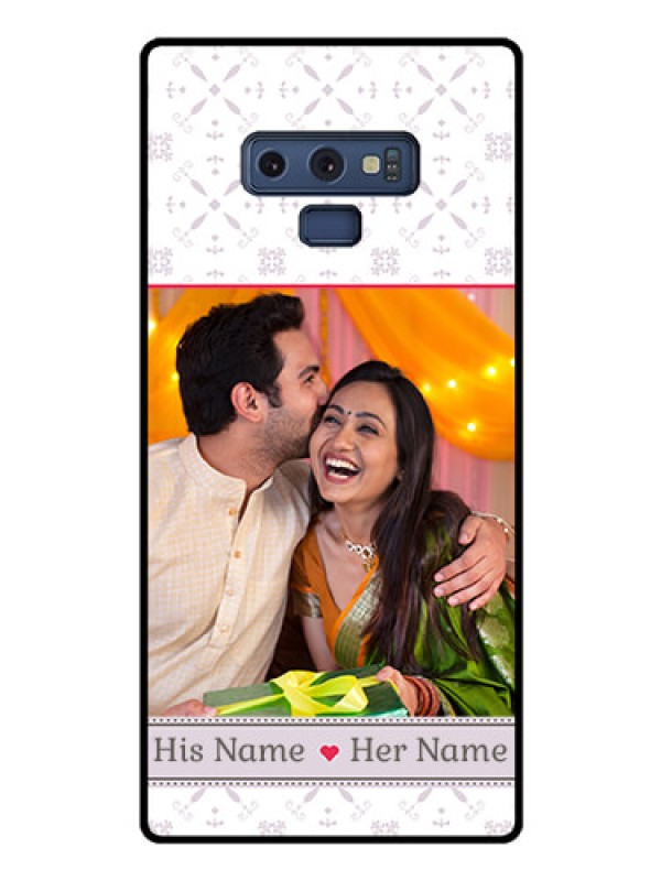 Custom Galaxy Note 9 Custom Glass Mobile Case  - with Photo and Ethnic Design