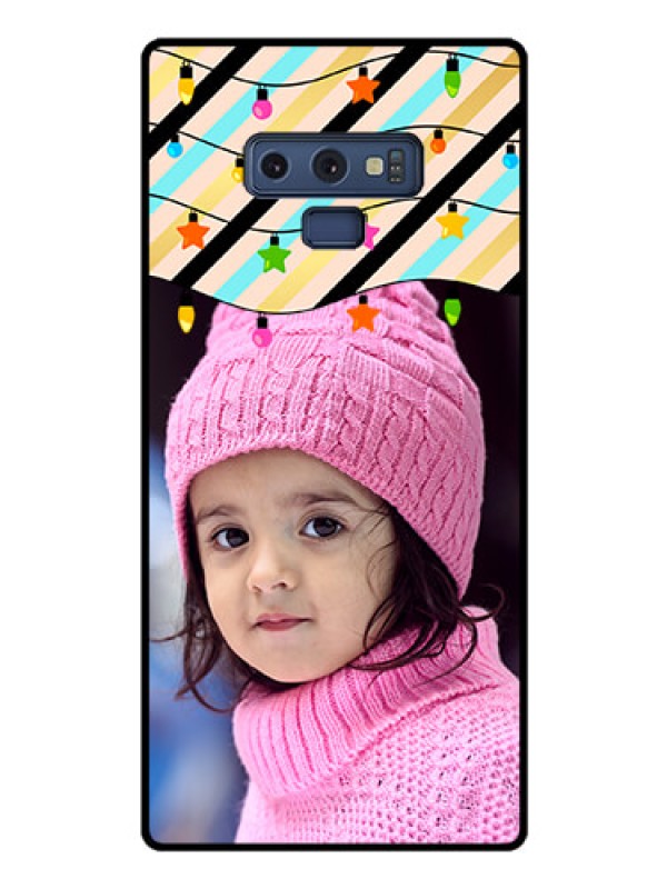 Custom Galaxy Note 9 Custom Glass Mobile Case  - Lights Hanging Design