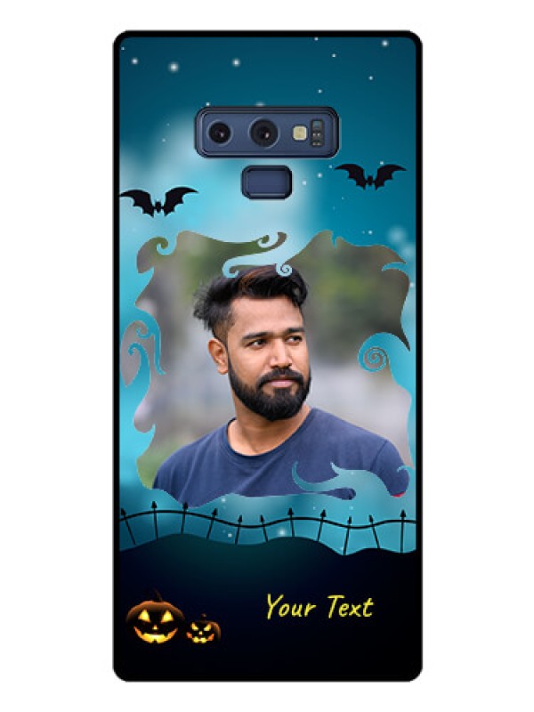 Custom Galaxy Note 9 Custom Glass Phone Case  - Halloween frame design