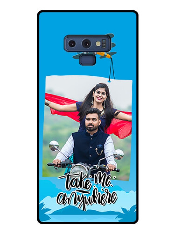 Custom Galaxy Note 9 Custom Glass Mobile Case  - Traveller Design 