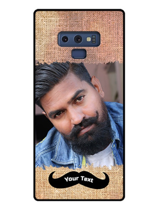 Custom Galaxy Note 9 Personalized Glass Phone Case  - with Texture Design
