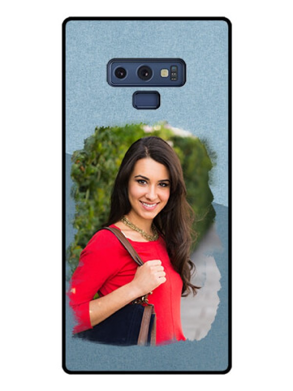 Custom Galaxy Note 9 Custom Glass Mobile Case  - Grunge Line Art Design