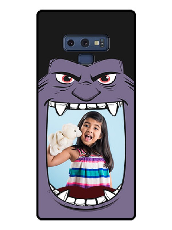Custom Galaxy Note 9 Custom Glass Phone Case  - Angry Monster Design