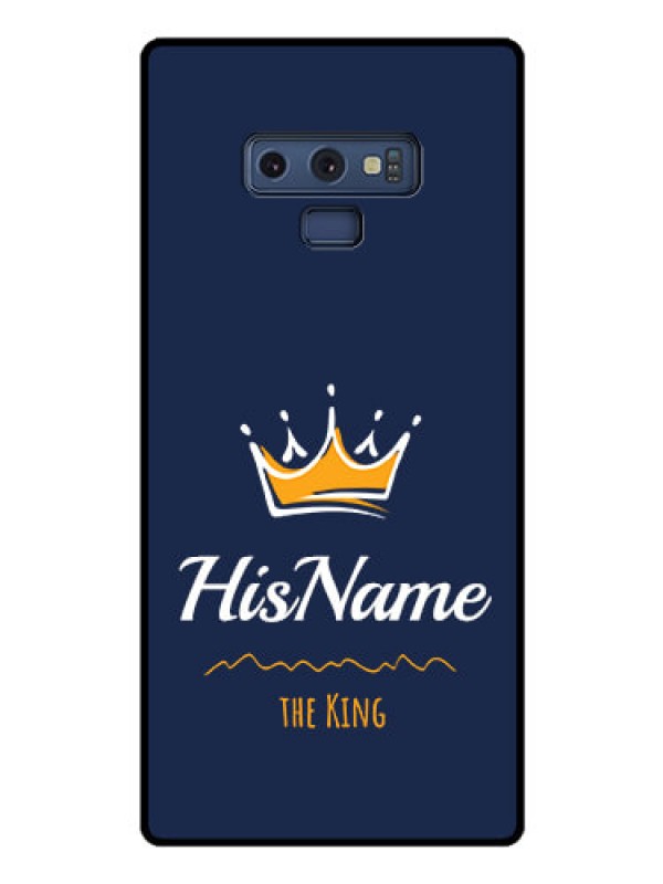 Custom Galaxy Note 9 Glass Phone Case King with Name