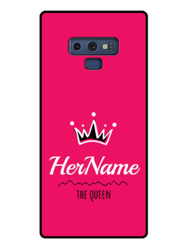 Custom Galaxy Note 9 Glass Phone Case Queen with Name