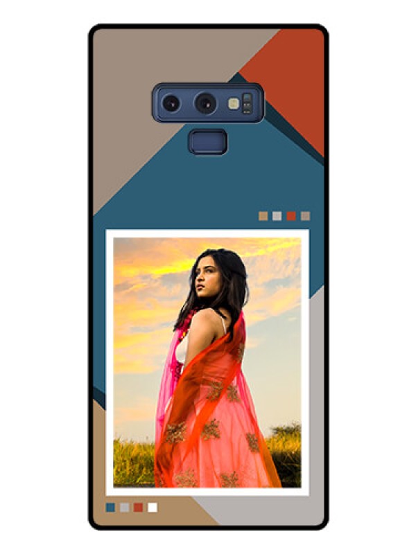 Custom Galaxy Note 9 Personalized Glass Phone Case - Retro color pallet Design