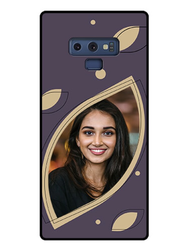 Custom Galaxy Note 9 Custom Glass Mobile Case - Falling Leaf Design