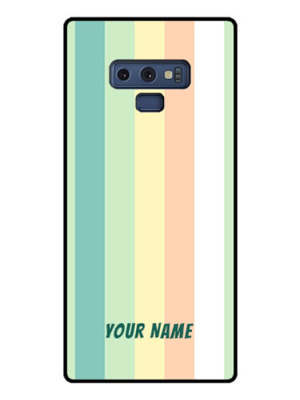 Custom Galaxy Note 9 Photo Printing on Glass Case - Multi-colour Stripes Design